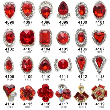 

CYSHMILY 10Pcs/Pack Ruby Various Mixed Nail Rhinestones Small Irregular Stones Design DIY 3D Crystal Nail Manicure Decorations