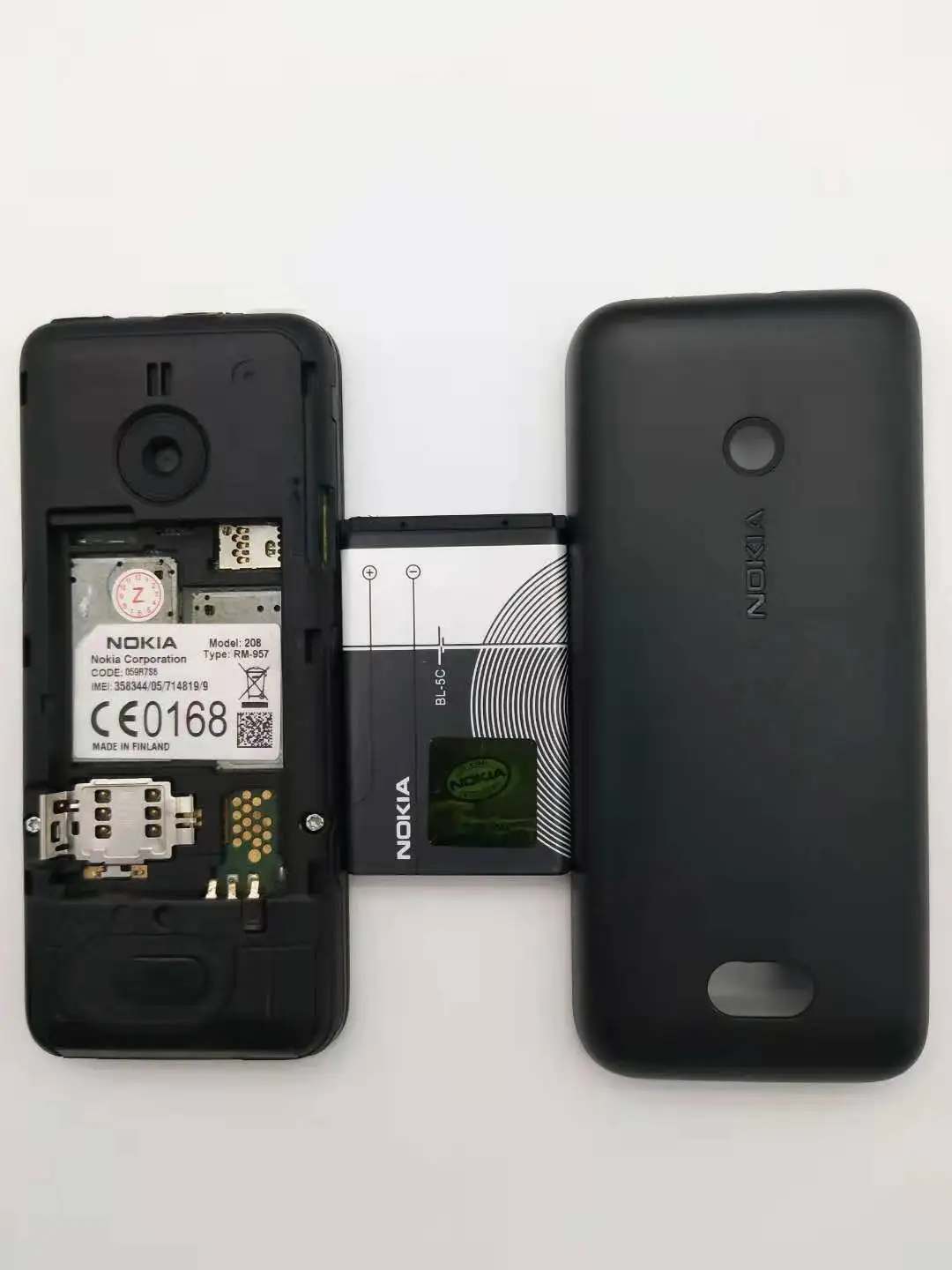 Телефон NOKIA 208 с одной sim-картой, GSM, хорошее качество, разблокированный отремонтированный мобильный телефон, иврит, арабский, русский, клавиатура