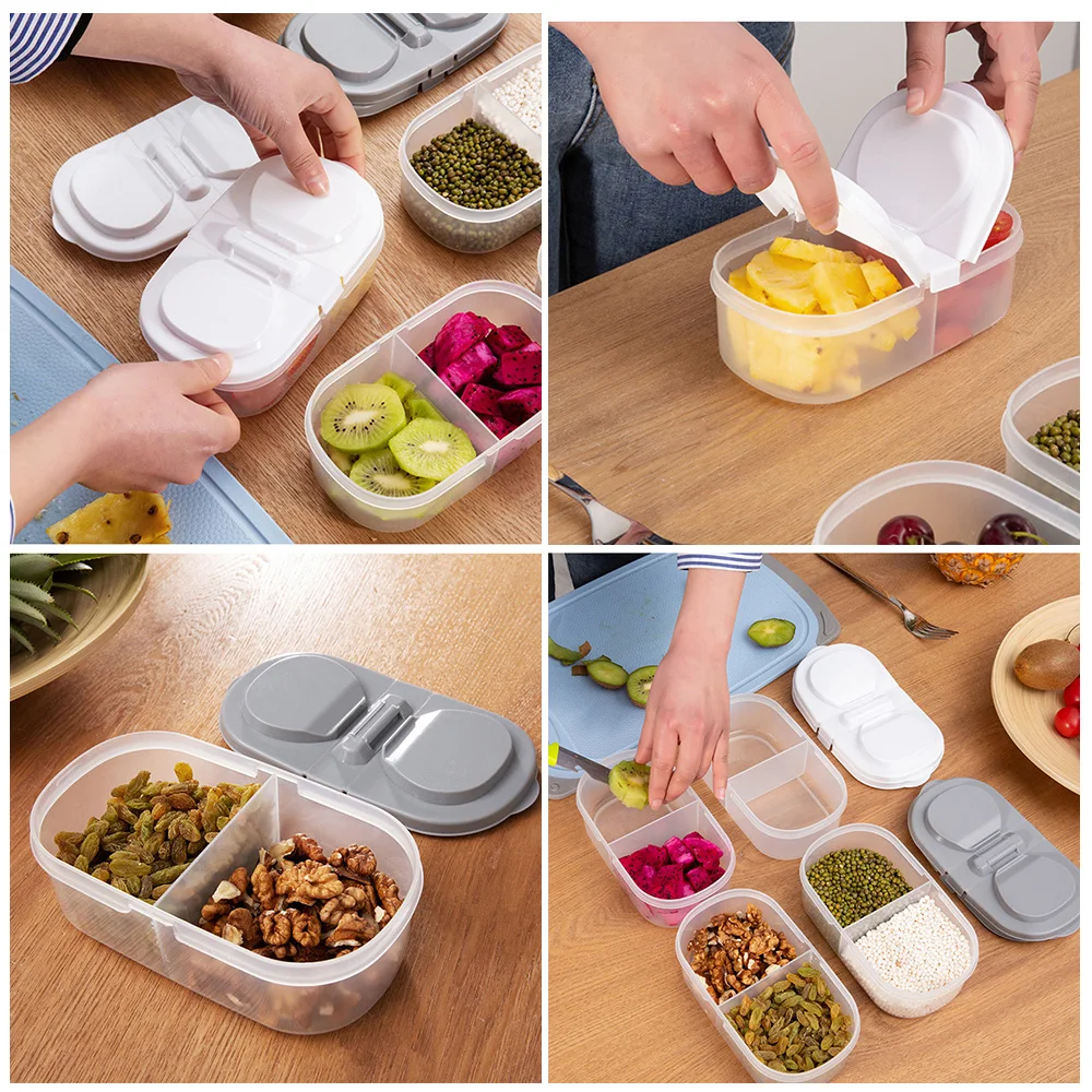 

1 pcs Double-Box Buckle Sealed Tank Plastic Storage Containers Storage Box For the Kitchen Refrigerator storage box Sealed Tank