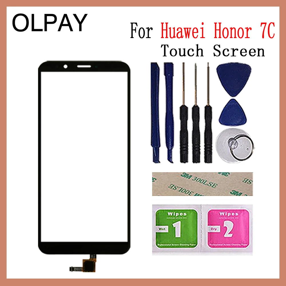 OLPAY 5,9" сенсорный экран для huawei Honor 7C сенсорный экран дигитайзер Панель переднее стекло объектив сенсор инструменты клей+ салфетки