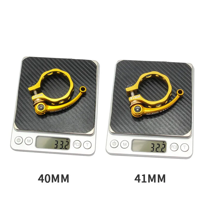 MUQZI 40MM 41MM Bike Seatpost Clamp Ultralight Aluminum Alloy Quick Release Seat Tube Clamp For Dahon Folding Bicycle