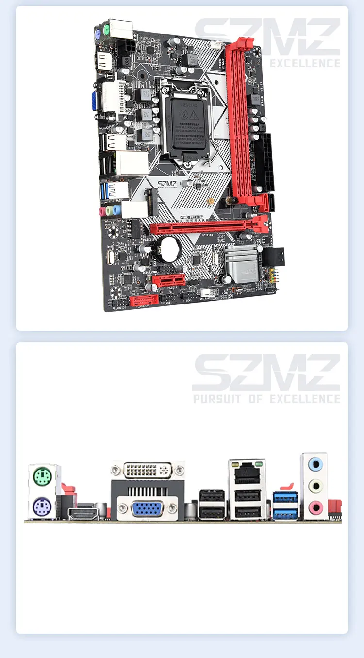 SZMZ B75H LGA1155 motherboard set with 2*8gb DDR3 1600MHZ PC desktop ...
