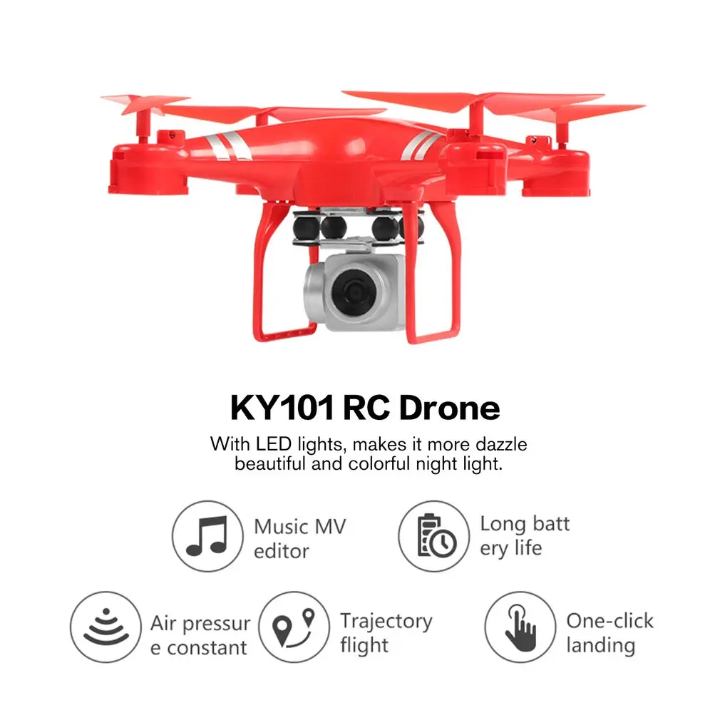 KY101 2,4G Радиоуправляемый Дрон режим удержания высоты Безголовый 3D флип один ключ Взлет/посадка Радиоуправляемый вертолет самолет-стандартная версия
