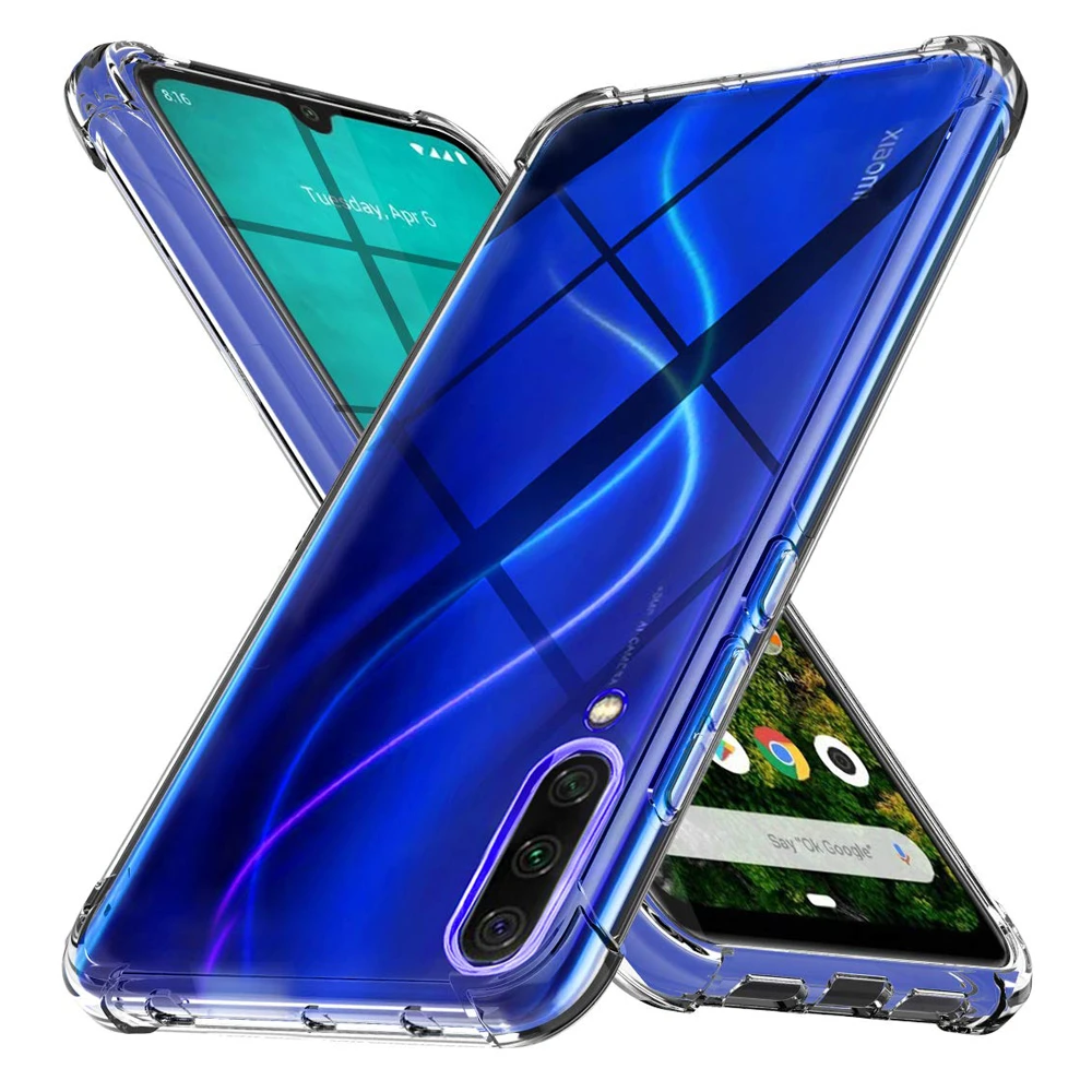 Прозрачный чехол из ТПУ для Xiaomi Mi A3/A3 Lite прозрачный резиновый гелевый