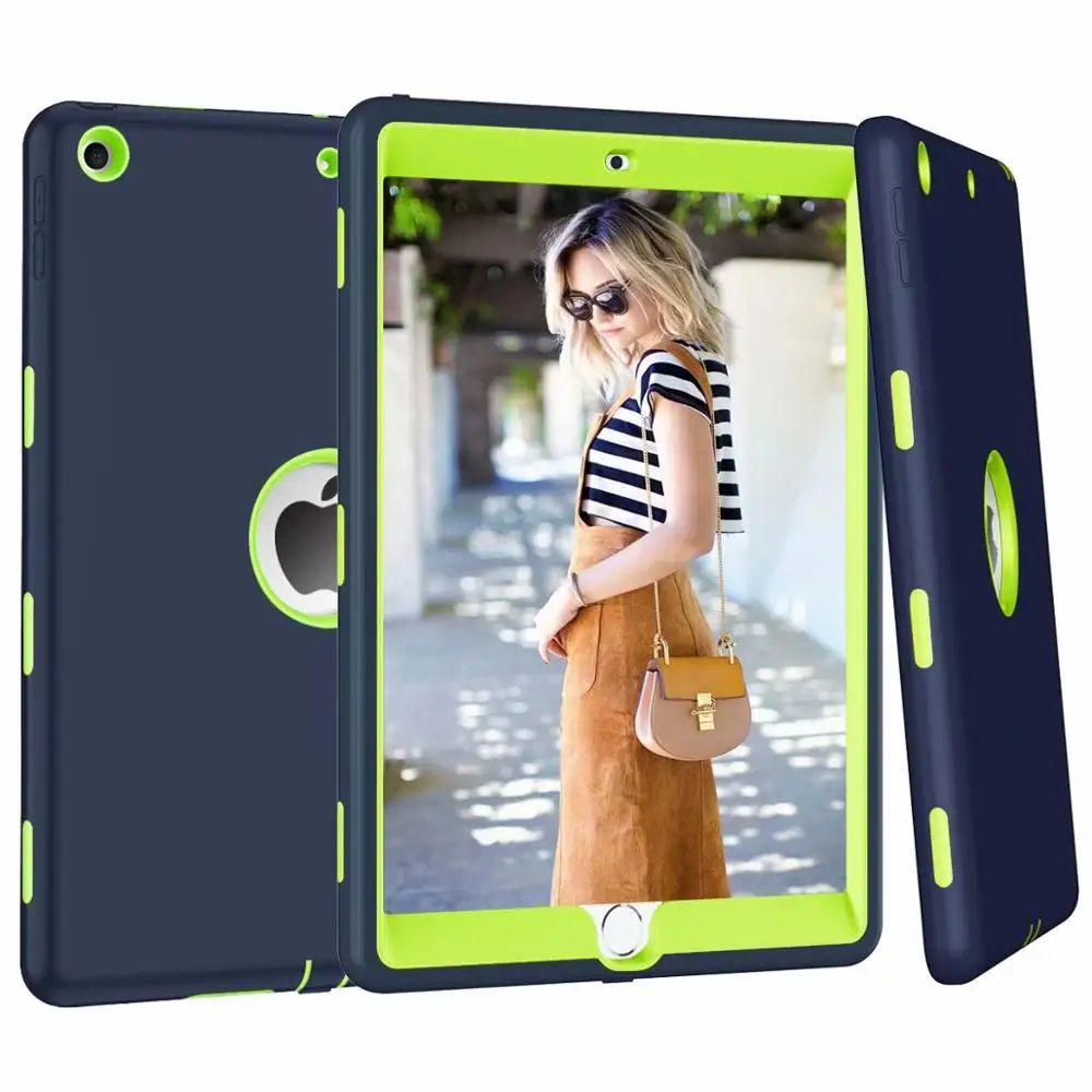 

360 Full Armor Tablet Case For New iPad 2019 7th Generation Coque PC Bumper Anti-knock Cover For iPad 10.2 2019 Case Shockproof