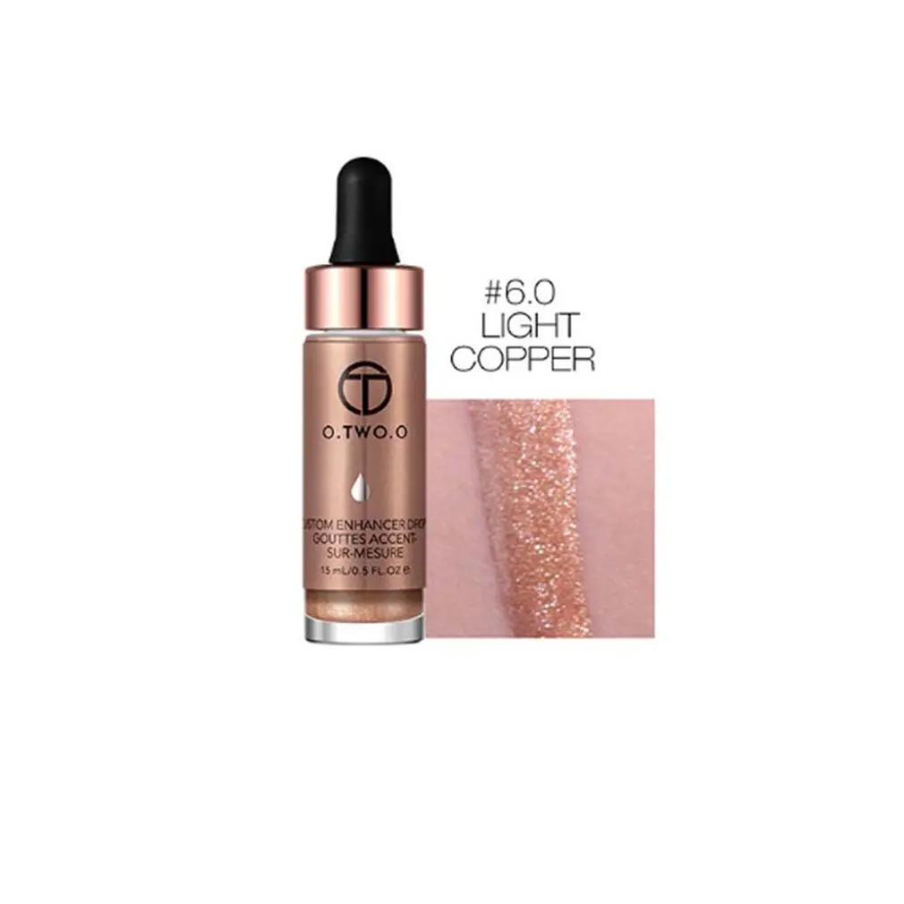 LIGHT COPPER Жидкий Хайлайтер для макияжа, светящийся контур для лица, бронзовый макияж, водонепроницаемый блеск, Осветляющий мерцающий хайлайтер, косметика - Цвет: LIGHT COPPER