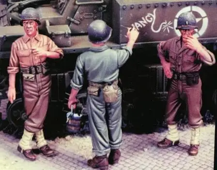 1/35 статуэтка в виде нам Танк солдат 3 шт./компл. модель Наборы(без автомобиля