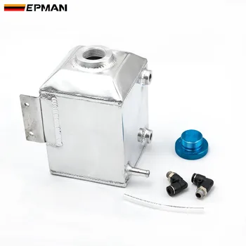 

EPMAN Aluminum Universal Oil Catch Surge Tank Oil Separator Oil Reservoir Fuel Surge Tank 1L EPYXFST015