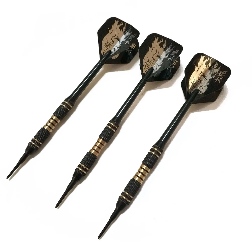 

3PCS Black Professional Darts 18g Safty Soft Darts Electronic Soft Tip Dardos For Indoor Professional Dartboard Games