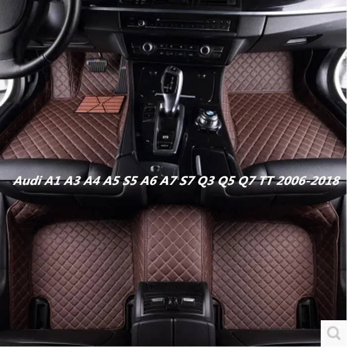 Для Audi A1 A3 A4 A5 S5 A6 A7 S7 Q3 Q5 Q7 2006- 3D класса люкс автомобильный коврик подходит(Подходит для Audi все модели) быстро, EMS
