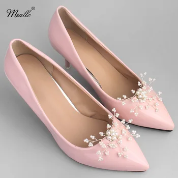 

European and American style handmade pearl shoes flower shoes buckle ornaments headdress accessories