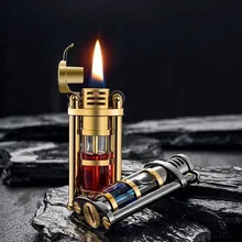 New Original Zoro Armor Shield Kerosene lighter, Retro Gasoline Flint Wheel Igniter.Cigarette Smoking gift portable( no oil)