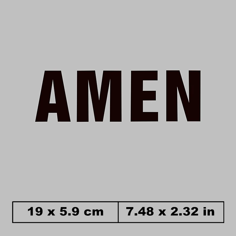 Новая христианская Мода DIY патчи вера в Иисуса черно-белая надпись патч для одежды наклейка для мужчин и женщин Футболка теплопередача - Цвет: 001-D-AMEN
