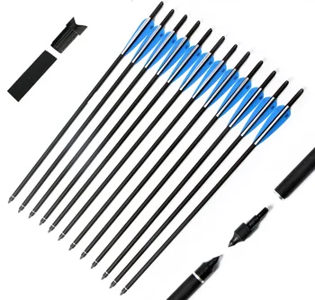 

Crossbow Bolt Arrows16//17/18/19/20/22 Inches Mix Carbon Crossbow Arrow With Replaceable Arrowhead Archery Hunting Shooting