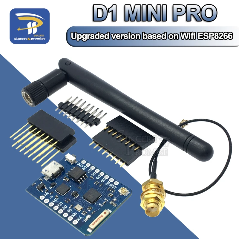 WEMOS D1 Mini Pro 4 м/16 м байт внешний антенный разъем на основе NodeMCU ESP8266 CP2104 WIFI макетная
