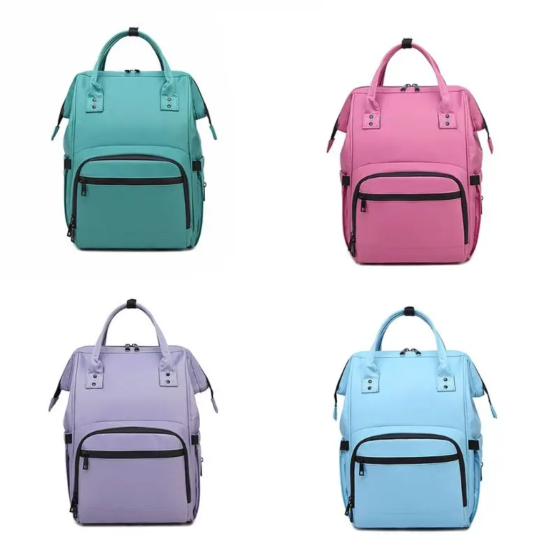 

Multifunctional Nylon Backpack Travel Diaper Bag Large Capacity Mummy Nursing Daypack