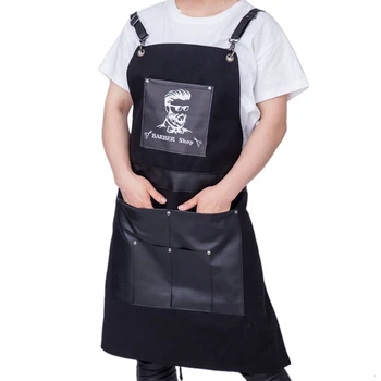 

Black Salons Hairdressing Cape for Hair Cutting Apron Oxford Buga Barber Pocket Hair Cutting Dyeing Cape Hairdresser Antifouling