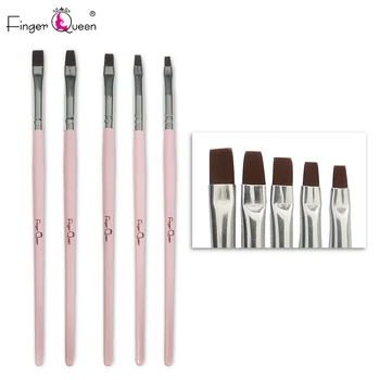 

Nail Brush Set 5pcs Pink Light Therapy Pen UV Gel Manicure Brushes Tool Suitable for Professional Salon Use