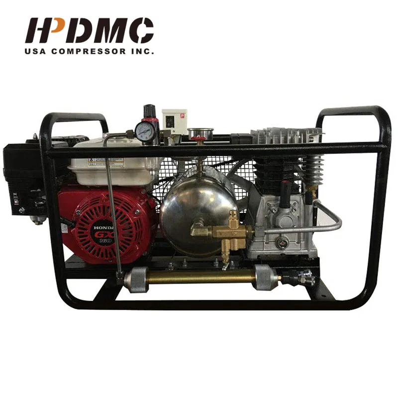 

HPDMC 3.75kw Scuba Diving Air Compressor Pump Honda Gasoline 250L/Min With Hose Regulator 8bar Pneumatic Tool for CNC Machine