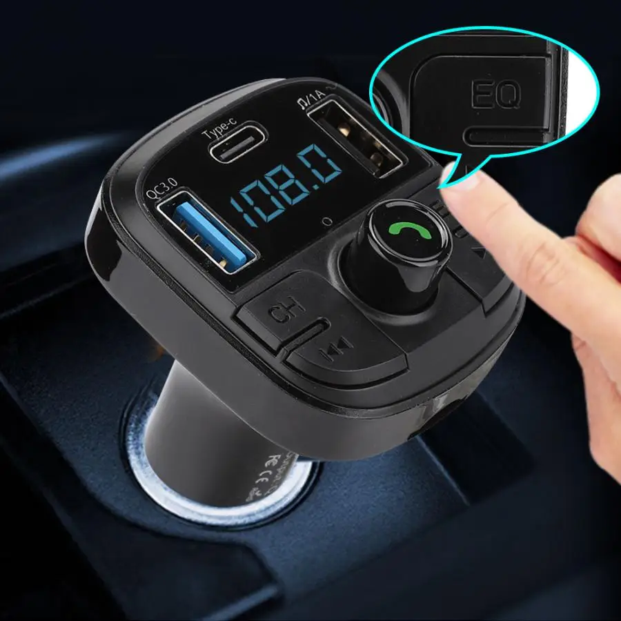 QC3.0 тип-c двойной USB BT29 Автомобильный Bluetooth 5,0 MP3 радио плеер для FLAC/WMA/APE fm-передатчик