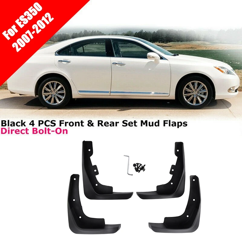 Splash Guards For 20072012 Lexus Es350 4pcs Front Rear Mud Flaps