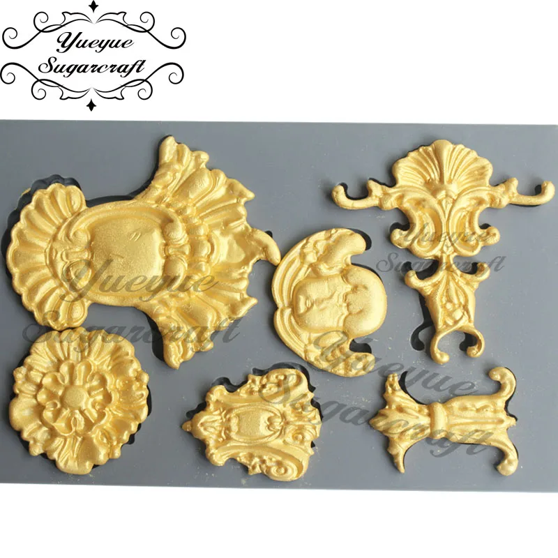 CK-SM-640 Yueyue Sugarcraft Свадебные тиснения Цветок силиконовая форма помадка форма для украшения торта инструменты форма для шоколадной мастики - Цвет: CK-SM-640