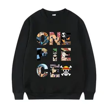 One Piece Graphics Sweatshirt Japanese Anime Luffy Pullover Men Women Casual Style Sweatshirts 2021 New Male Hip Hop Streetwear