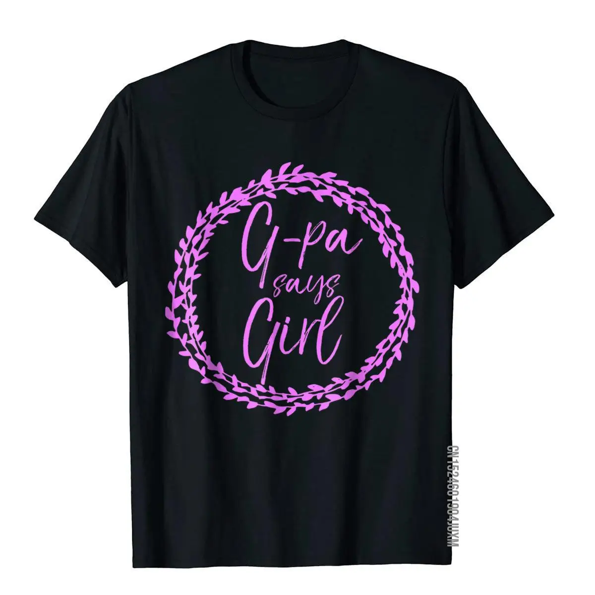 G-pa Says Girl Shirt Pink Gender Reveal Shirt for Grandpa__97A1663black