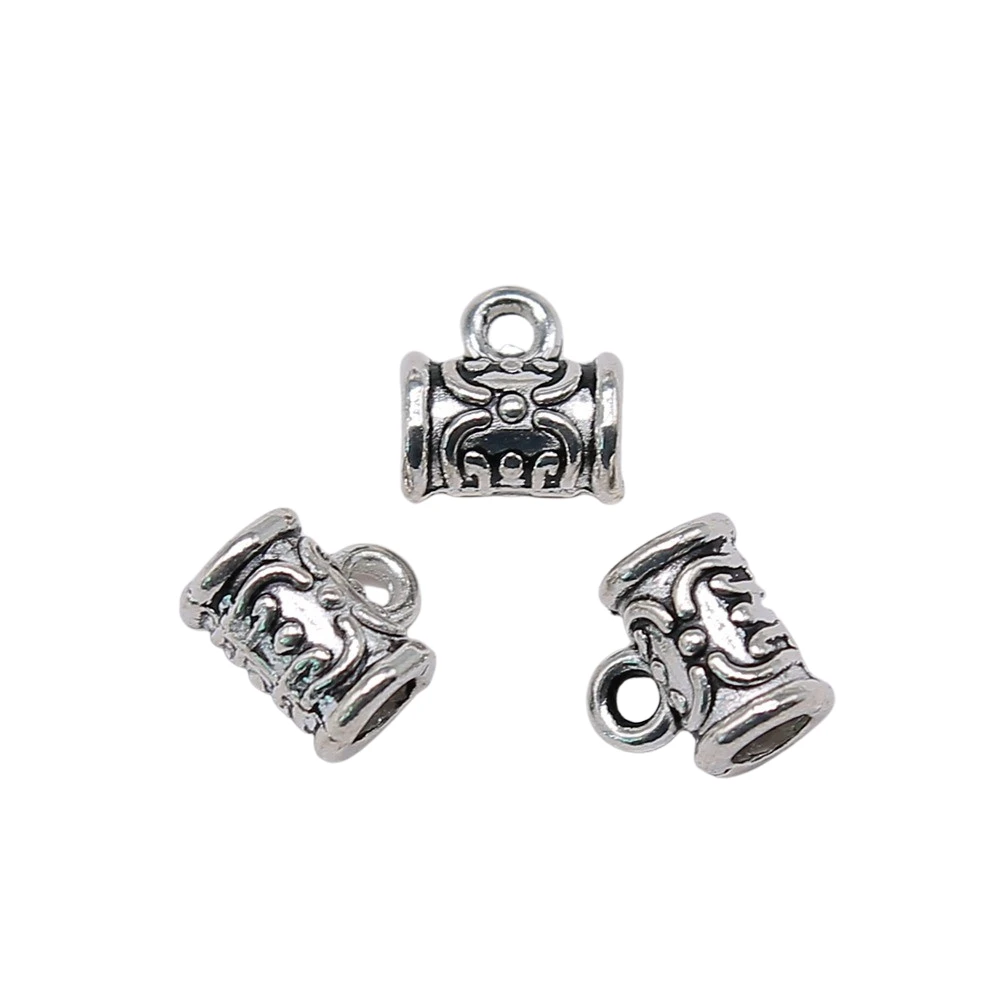 WYSIWYG 20pcs 7x7x5mm Beads Bails Charms Charm Clip Clasp Bail Beads