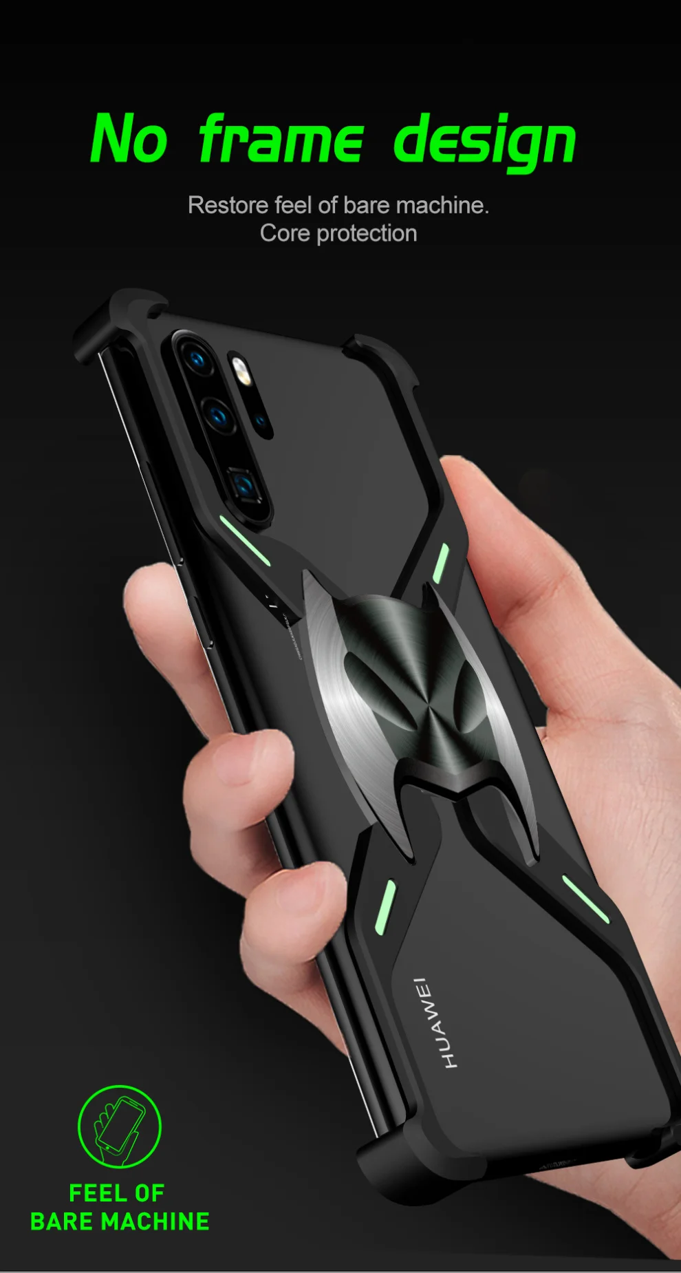 Крутая маска Бэтмена Алюминиевый металлический магнитный чехол для huawei P30 Pro противоударный жесткий чехол для huawei P30/Pro люминесцентный бампер чехол