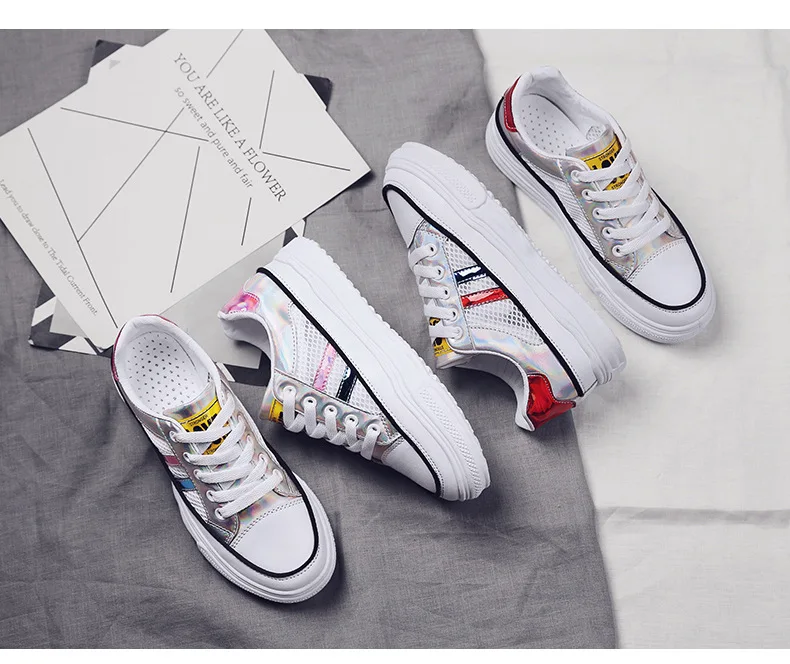 Spring New Designer White Shoes Female Platform Sneakers Women Tenis Feminino Casual Female Shoes Woman