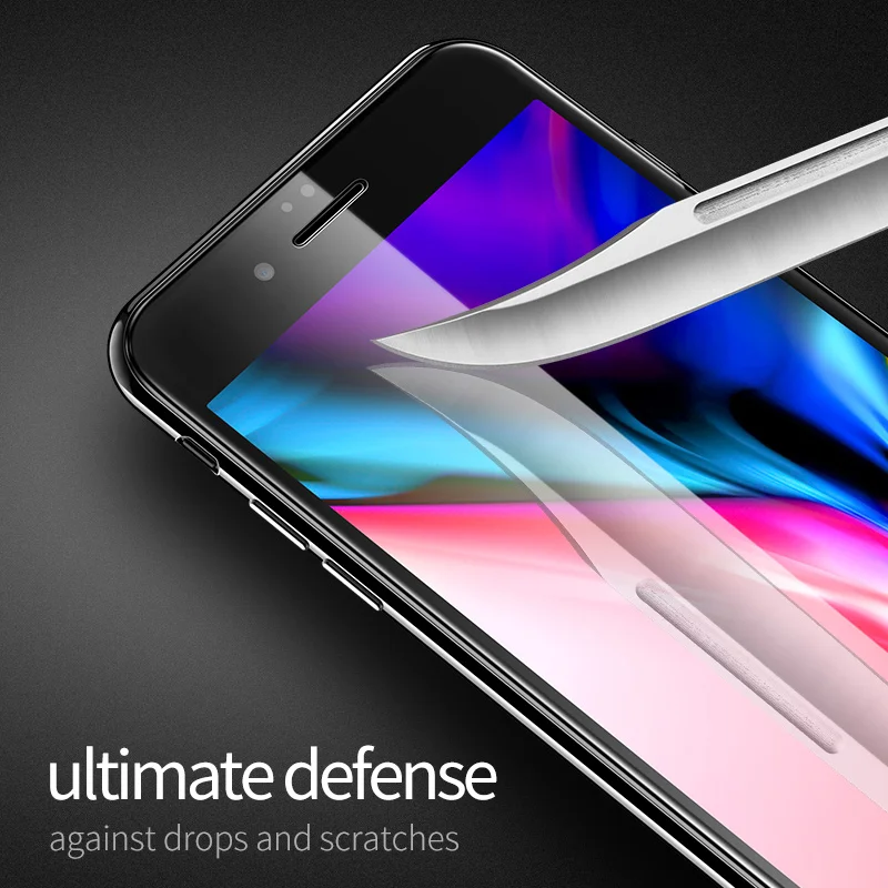 25 шт./лот YIYONG закаленное стекло для iPhone 6 6s 7 8 Plus 5D полное покрытие SE Защита экрана x