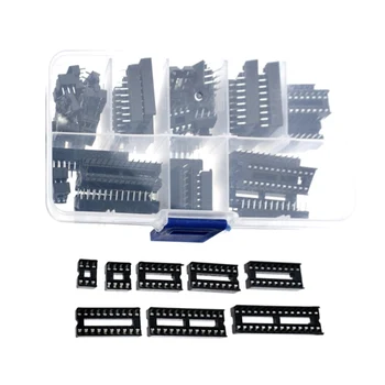 

66PCS/SET 6 814 16 18 20 24 28 Pin DIP IC Sockets Adaptor Solder Type Socket Kit