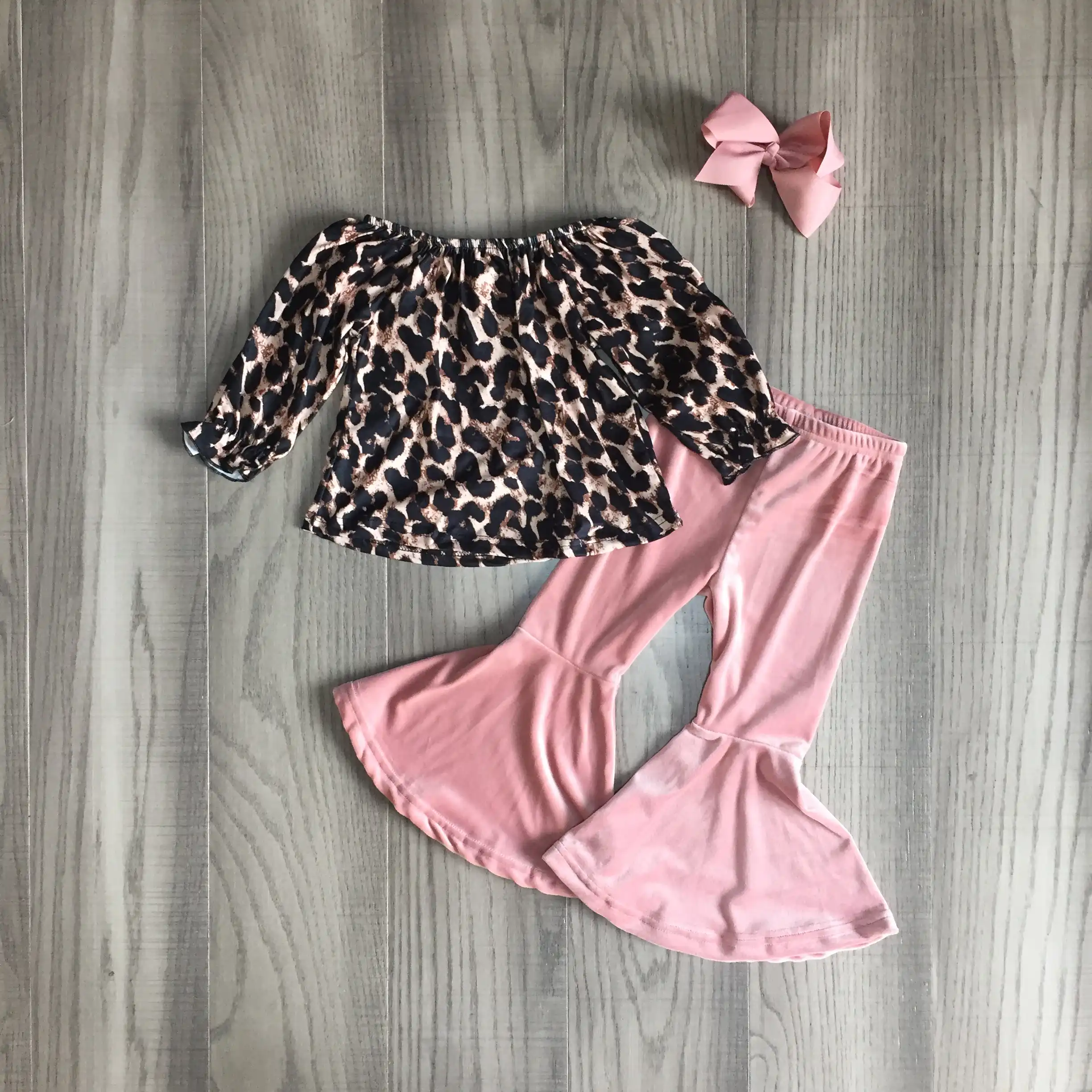 velvet leopard bell bottoms