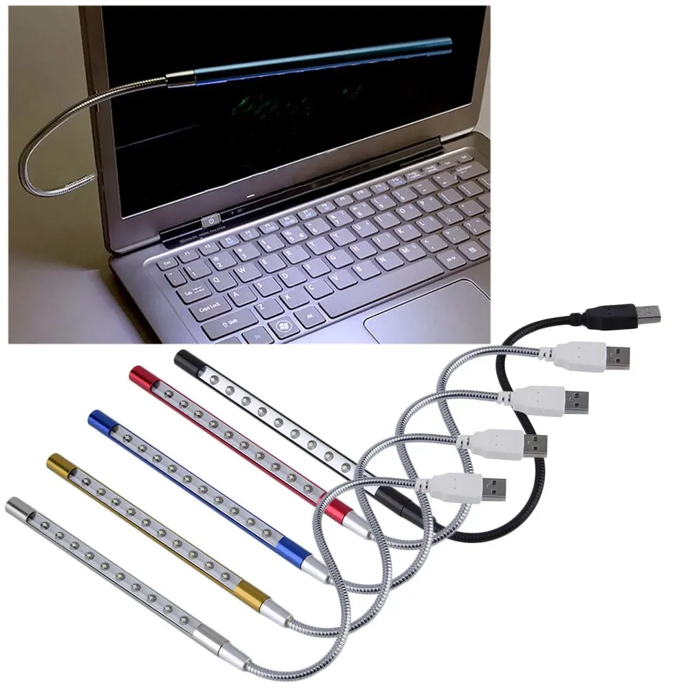 Light Weight Mini Portable Flexible 10 LEDs USB Light Computer reading Lamp for Notebook Laptop Computer Desktop PC Keyboard