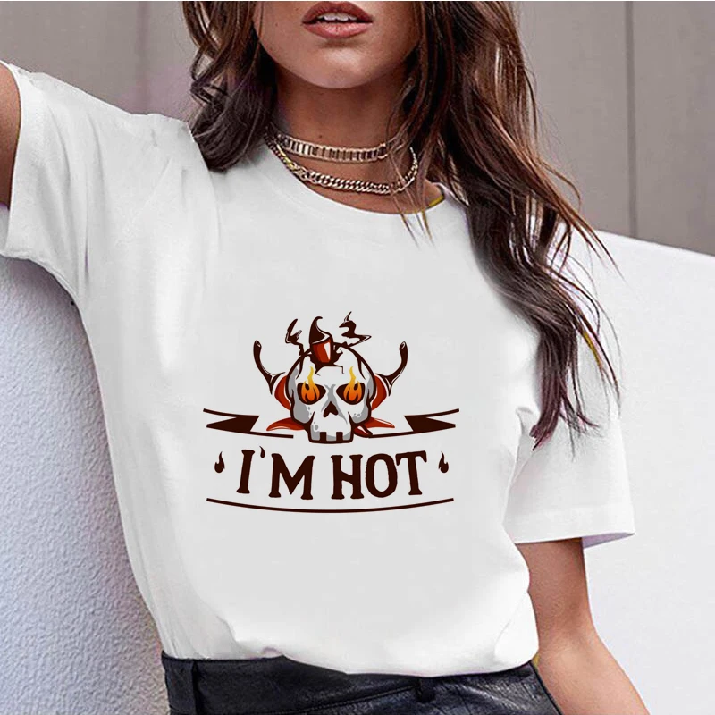 763372_T Shirt Casual O-Neck Short Sleeves Women T-shirt Hipster Cool Graphic Tee |