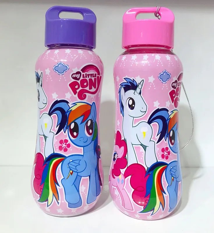 Disney 300ML Small water cup cartoon water cup anti-leakage cup lift rope water cup gift water bottles - Цвет: Horse