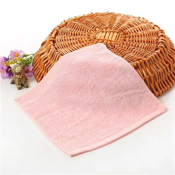 Pink Хлопковое полотенце для лица, однотонное, мягкое, удобное, мягкое, детское, для ванной, для путешествий, полотенце для рук 25x25 см - Цвет: Pink