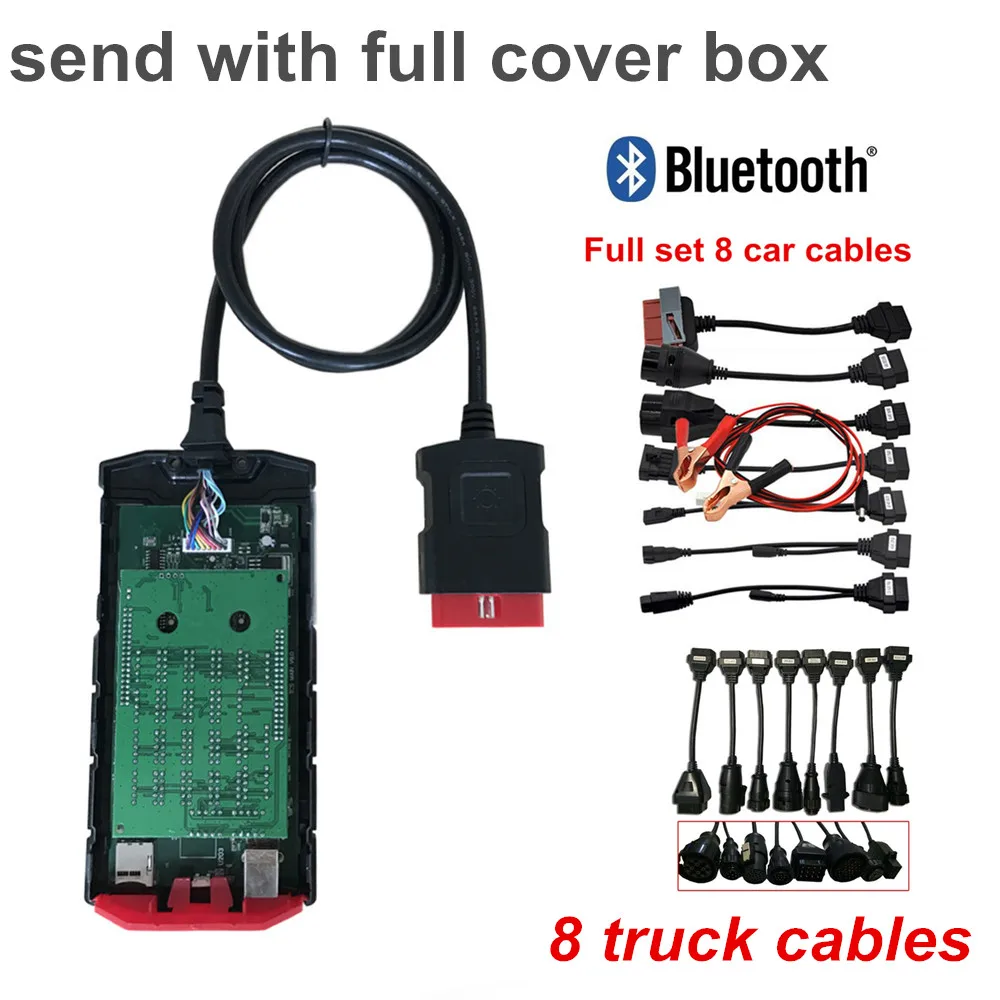 Новая плата v9.0 для delphis vd ds150e cdp с bluetooth. R0/. R3 OBD2 сканер инструмент vd tcs cdp+ полный 8 автомобильных/грузовых кабелей