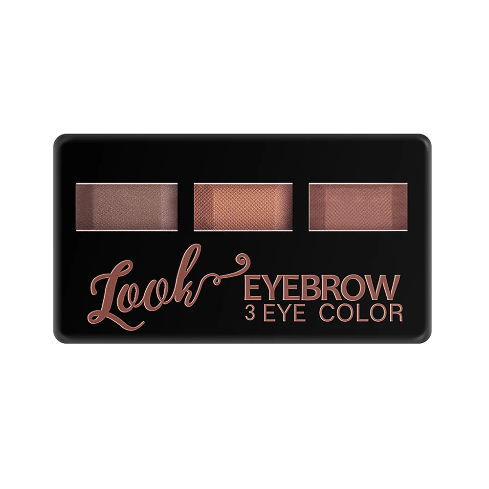 3 Color Eyebrow Powder Palette Makeup Eyebrow Enhancer with Brush Mirror