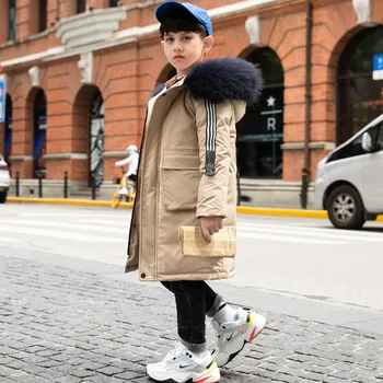 

Winter Duck Down Jackets for Boys -30 Degrees Children Clothing Warm Hooded Coats Teenage Thicken Outerwear Kids Clothes Parkas