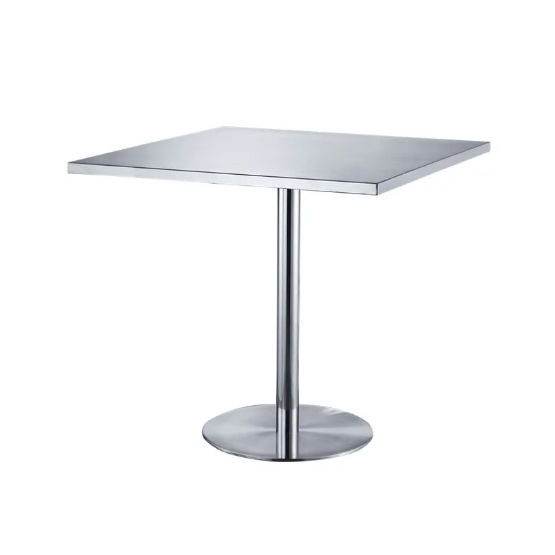Simple Creative Stainless Steel Square Outdoor Dining Table Small Cafe Restaurant | Мебель