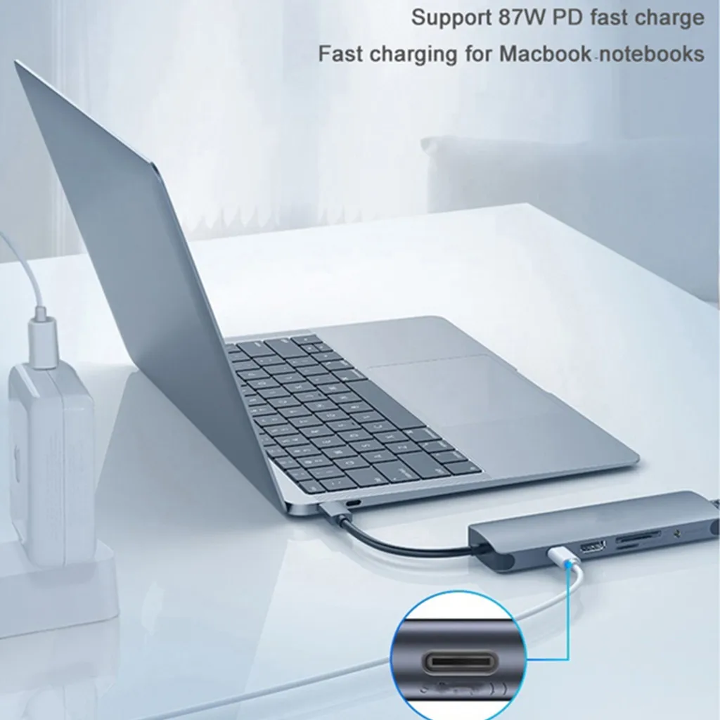 Type c к HDMI RJ45 аудио PD адаптер Nine-in-one Многофункциональный usb-концентратор