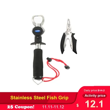 

Lixada 24cm 33lb Stainless Steel Fish Grip Lure Clamp Hand Controller Holder Fishing Lip Suits Gripper Pliers Fishing Tackle