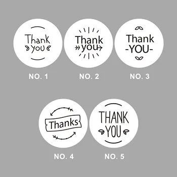 

Wholesale 680PCS 2.5CM Gift Wrapping Sticker DIY Accessory Thank You Tip Logo Packing Circular/Round Stickers
