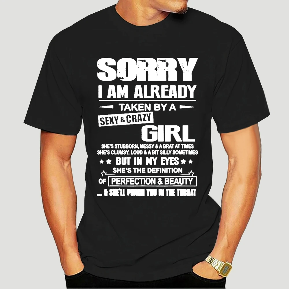 Извините я уже сделанные сумасшедшая татуированные девушка T-Shirt-1015A | Мужская
