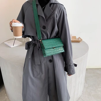 

Retro Alligator Pattern Small Shoulder Bags For Women 2020 PU Leather Underarm Bags Female Mini Square Handbags Bolsa Feminina