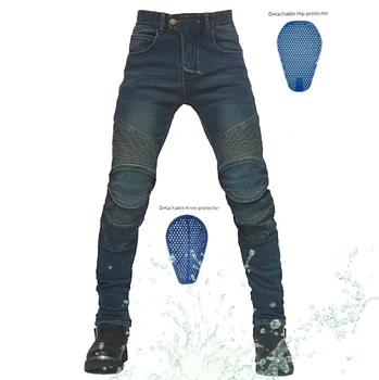 

VOLERO NEW 2020 winter plus velvet warm motorcycle pants men's motorcycle jeans moto protective pants waterproof