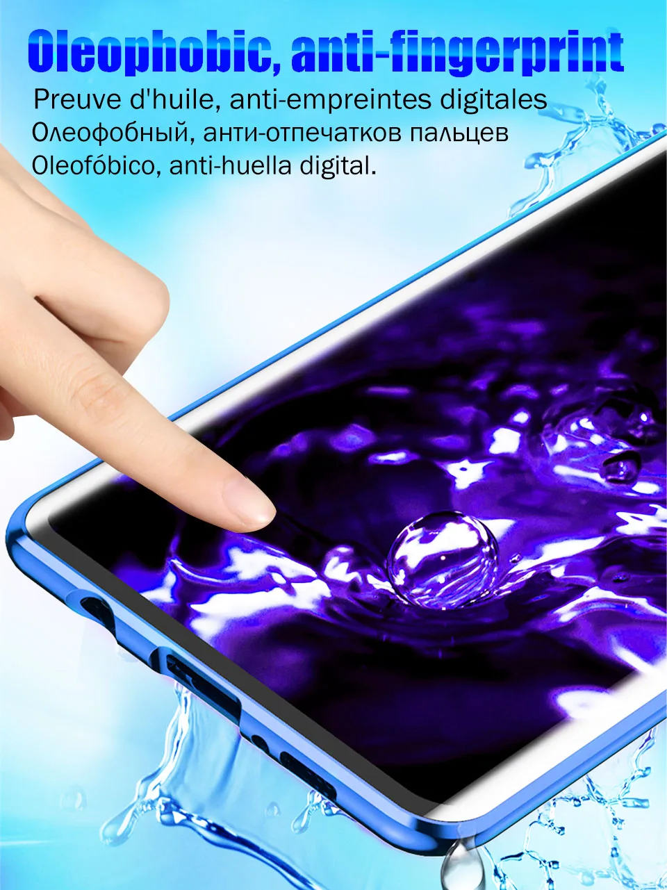 Чехол с магнитной адсорбцией для samsung Galaxy S10 S9 S8 Plus, металлическая рамка, стеклянная задняя крышка для телефона, чехол для samsung Note 9 8 S10 5G