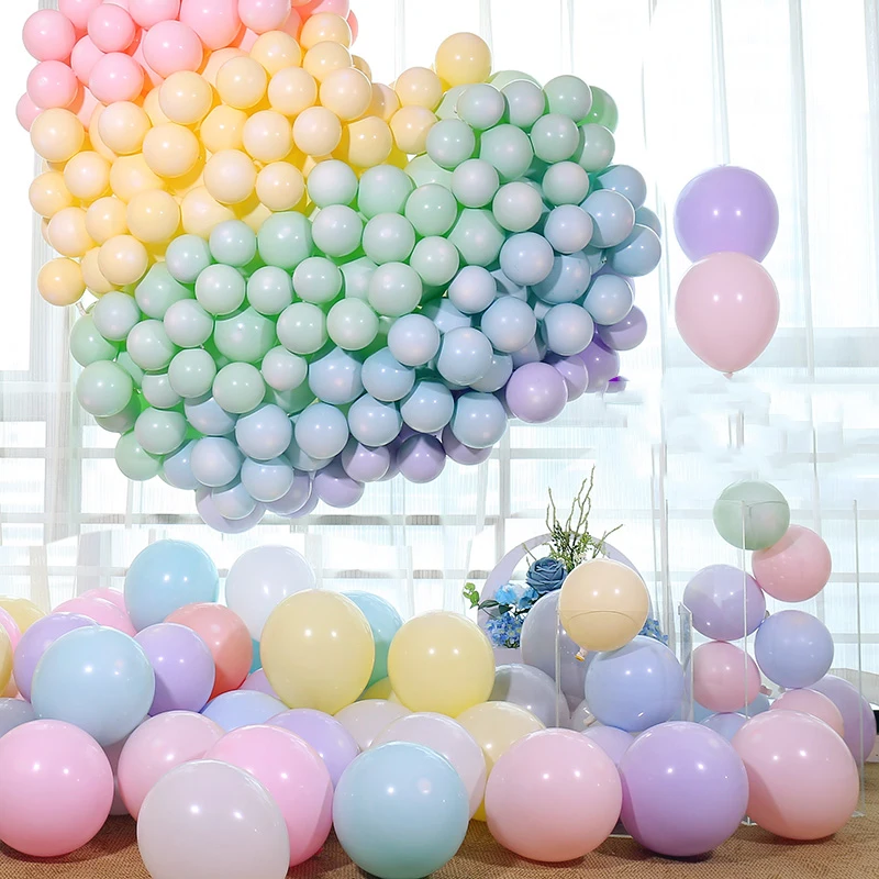 Утолщаются 10 дюймов один слой макароны, конфеты цвет серии воздушные шары для свадьбы вечеринки украшение воздушный шар цепи@ 2